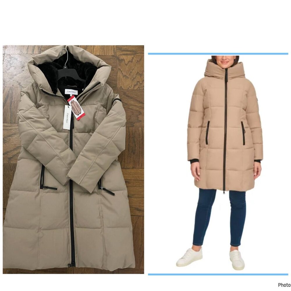 NWT Calvin Klein Ladies' Oxford Puffer Jacket, Size M